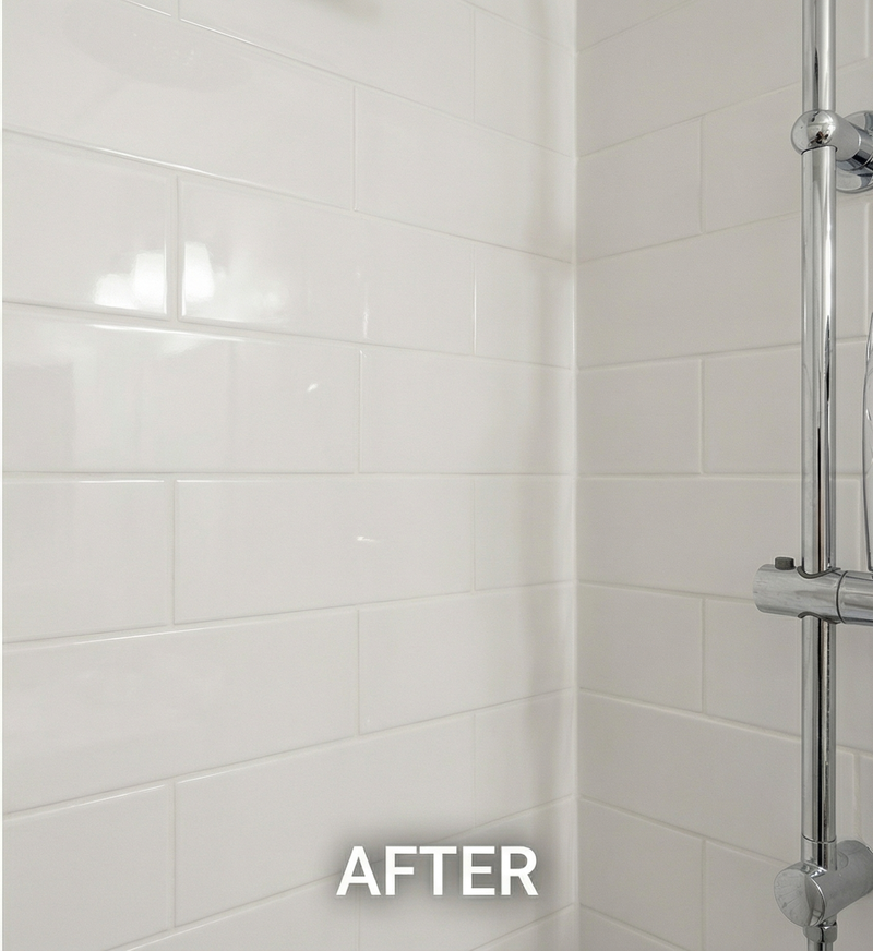 Shower tile after cleaning